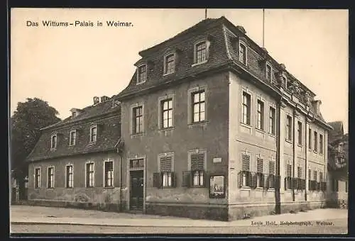 AK Weimar / Thüringen, Das Wittums-Palais in der Stadt