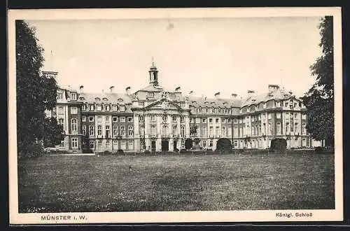 AK Münster i. W., Blick auf das Königl. Schloss