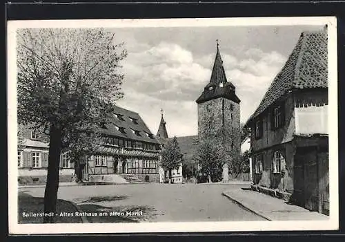 AK Ballenstedt, Altes Rathaus am alten Markt