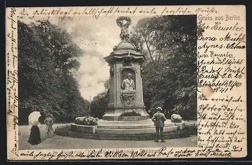 AK Berlin, Beethoven-Denkmal im Tiergarten