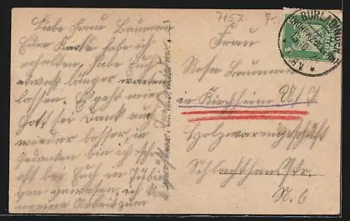 AK Burladingen, Gesamtansicht aus der Vogelschau