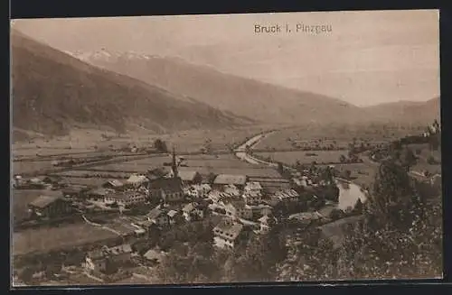 AK Bruck i. Pinzgau, Teilansicht mit Kirche