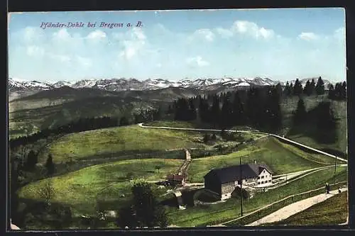 AK Bregenz, Landschaftspanorama mit Pfänder-Dohle