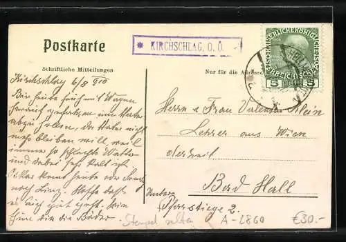 AK Kirchschlag bei Linz, Badhaus, Villa Geier und Villa Christ