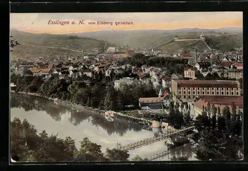 AK Esslingen a. N., Blick vom Eisberg