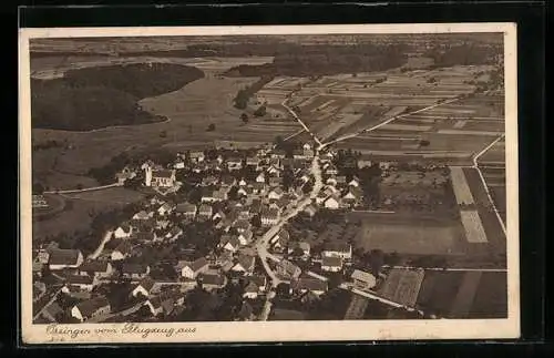 AK Orsingen, Ortsansicht vom Flugzeug aus