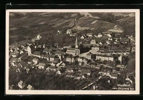 AK Markdorf, Ortsansicht vom Flugzeug aus