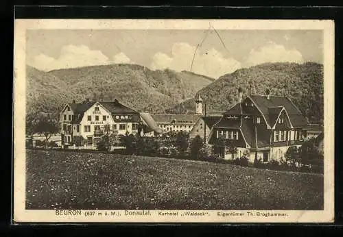 AK Beuron, Teilansicht mit Kurhotel Waldeck