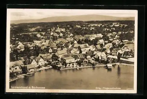 AK Immenstaad a. Bodensee, Teilansicht vom Flugzeug aus