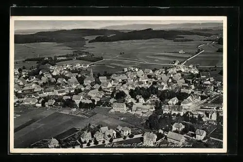 AK Bad Dürrheim, Fliegeraufnahme der Ortschaft