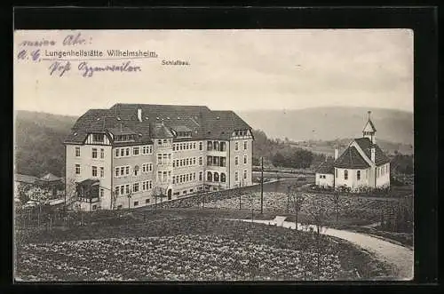 AK Wilhelmsheim, Blick auf Lungenheilstätte, Schlafbau