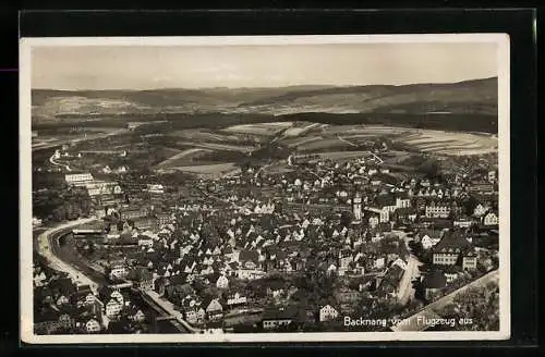 AK Backnang, Fliegeraufnahme der Stadt