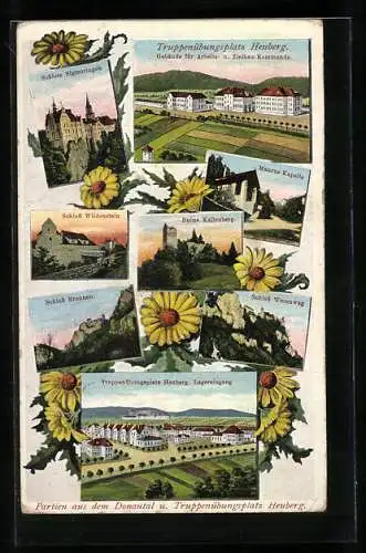AK Heuberg, Truppenübungsplatz, Schloss Sigmaringen, Maurus-Kapelle, Ruine Kallenberg, Schloss Wildenstein, etc.