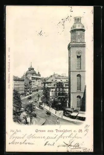 AK Frankfurt a. M., Blick auf die Zeil