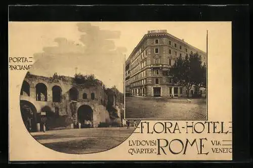 AK Rome, Flora-Hotel, Porta Pinciana