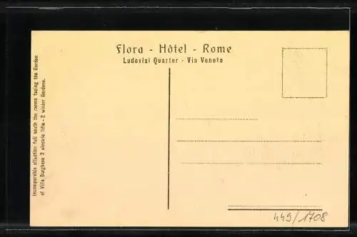 AK Rome, Flora-Hotel, Porta Pinciana