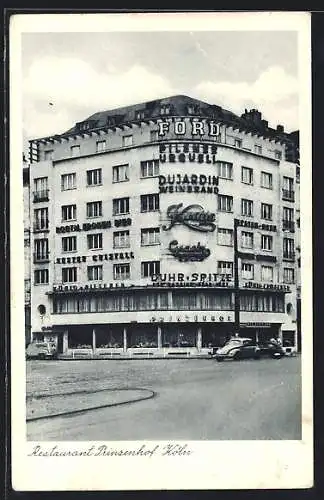 AK Köln a. Rh., Restaurant Prinzenhof, Bes. Jean Bönsch, Hohenzollernring 1-3