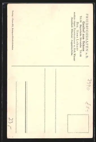 AK Friedrichshafen a. B., Gasthof zum Ochsen von Hans Lohner