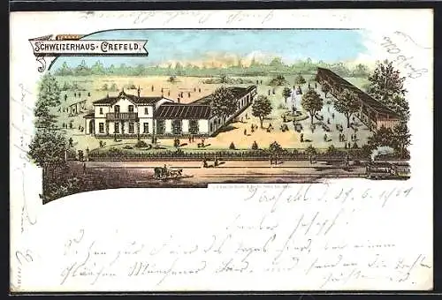 Lithographie Krefeld, Gasthof Schweizerhaus