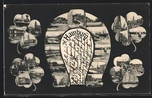 AK Hamburg, Hafenpartien in Hufeisen