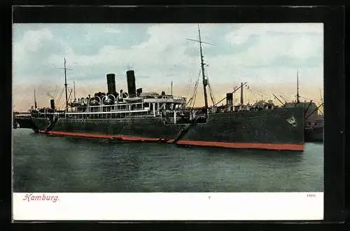 AK Hamburg, Dampfer im Hafen
