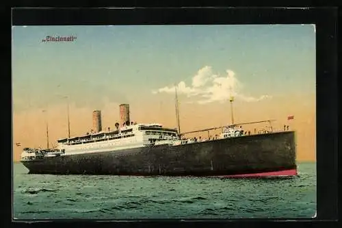 AK Dampfer Cincinnati auf dem Wasser