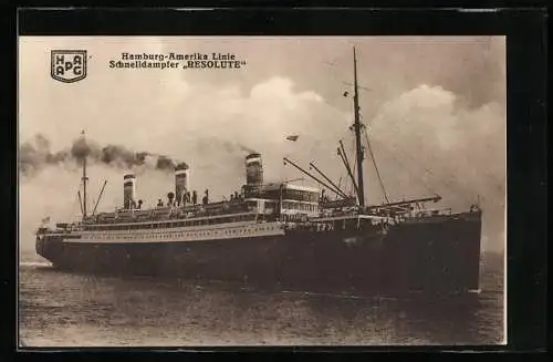 AK Schnelldampfer Resolute der Hamburg-Amerika-Linie