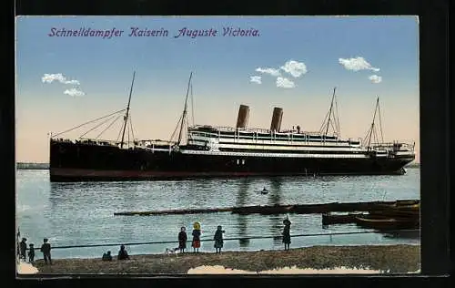 AK Passagierschiff Kaiserin Auguste Victoria in Fahrt
