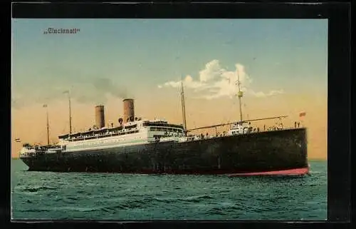 AK Dampfer Cincinnati auf dem Wasser