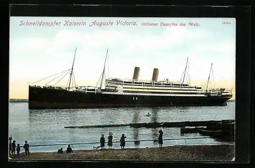 AK Passagierschiff Kaiserin Auguste Victoria in Fahrt