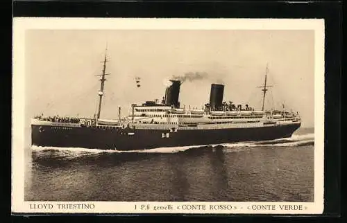 AK Dampfer Conte Rosso, Lloyd Triestino