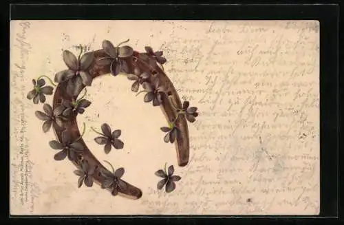 AK Hufeisen umrankt mit Veilchen