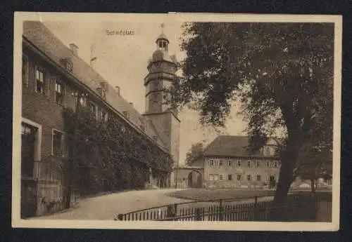 Siegelmarken-AK Ohrdruf, Wasserturm, Scherershütte, Zeppelin über dem Truppenübungsplatz