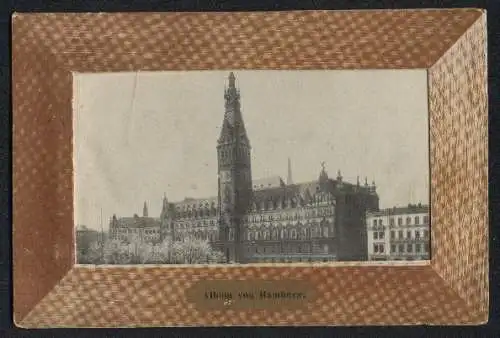 Leporello-AK Hamburg, Rathaus, Jungfernstieg, Fährhaus Uhlenhorst