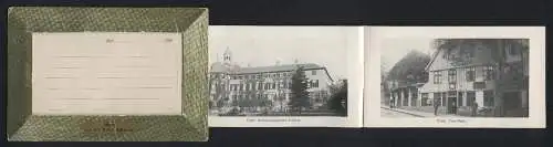 Leporello-AK Eutin, Ortsansicht vom Kamp aus, Voss-Haus, Gremsmühlen