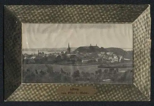 Leporello-AK Plön i. Holst., Blick vom Aussichtsturm, Prinzenhaus, Johanniter Hospital, Gymnasium in der Prinzenstrasse