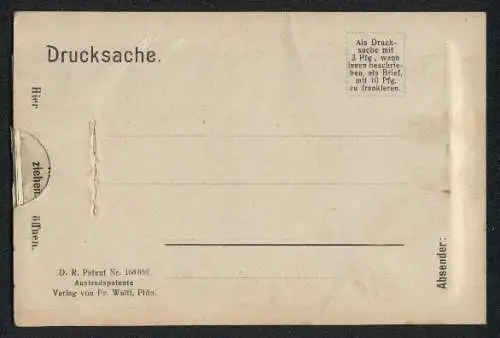 Leporello-AK Plön i. Holst., Blick vom Aussichtsturm, Prinzenhaus, Johanniter Hospital, Gymnasium in der Prinzenstrasse