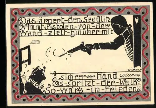 Notgeld Ohlau, 50 Pfennig, Graf Seydlitz mit Pistole