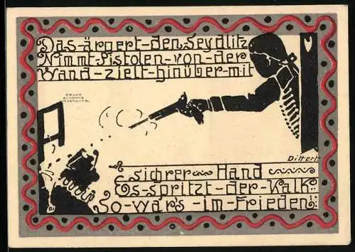Notgeld Ohlau, 50 Pfennig, Graf Seydlitz mit Pistole