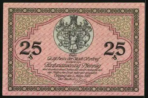 Notgeld Ohrdruf 1921, 50 Pfennig, Kirche St. Michael