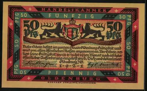 Notgeld Oldenburg 1921, 50 Pfennig, Hünengrab