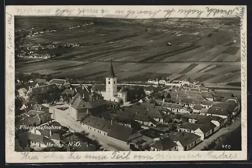 AK Hadres /N.-Ö., Ortsansicht vom Flugzeug aus