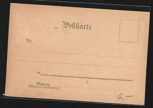 Lithographie Freiburg i. B., Münster mit Schlossberg, Münster-Portal, Kaiserstrasse