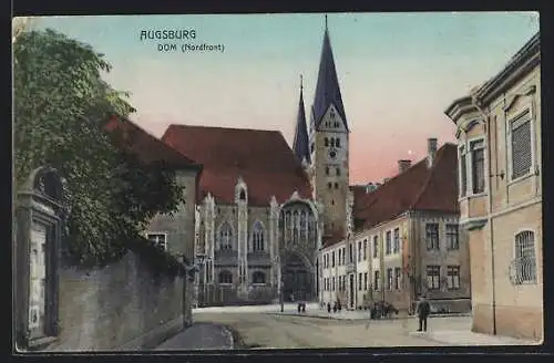 AK Augsburg, Nordfront vom Dom