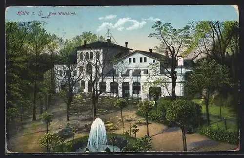 AK Halle / Saale, Parkanlagen am Bad Wittekind