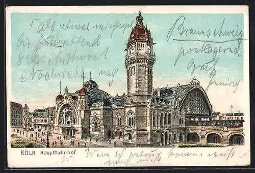 Lithographie Köln, Hauptbahnhof