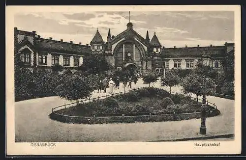 AK Osnabrück, Hauptbahnhof mit Grünpartie