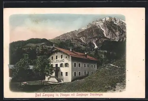 AK Bad Leogang im Pinzgau, Hotel gegen Leoganger Steinberge