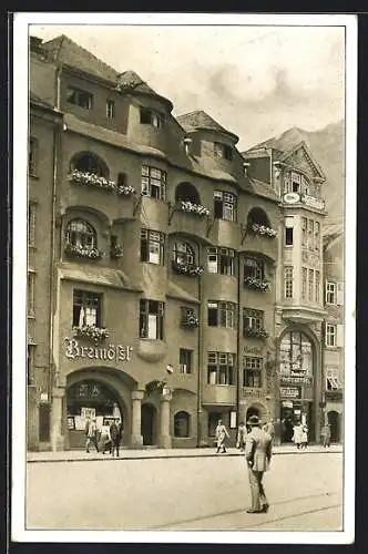 AK Innsbruck, Grossgasthof Breinössl, Maria-Theresienstrasse