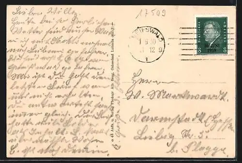 AK Lubmin, Seebrücke mit Dampfer Lubmin